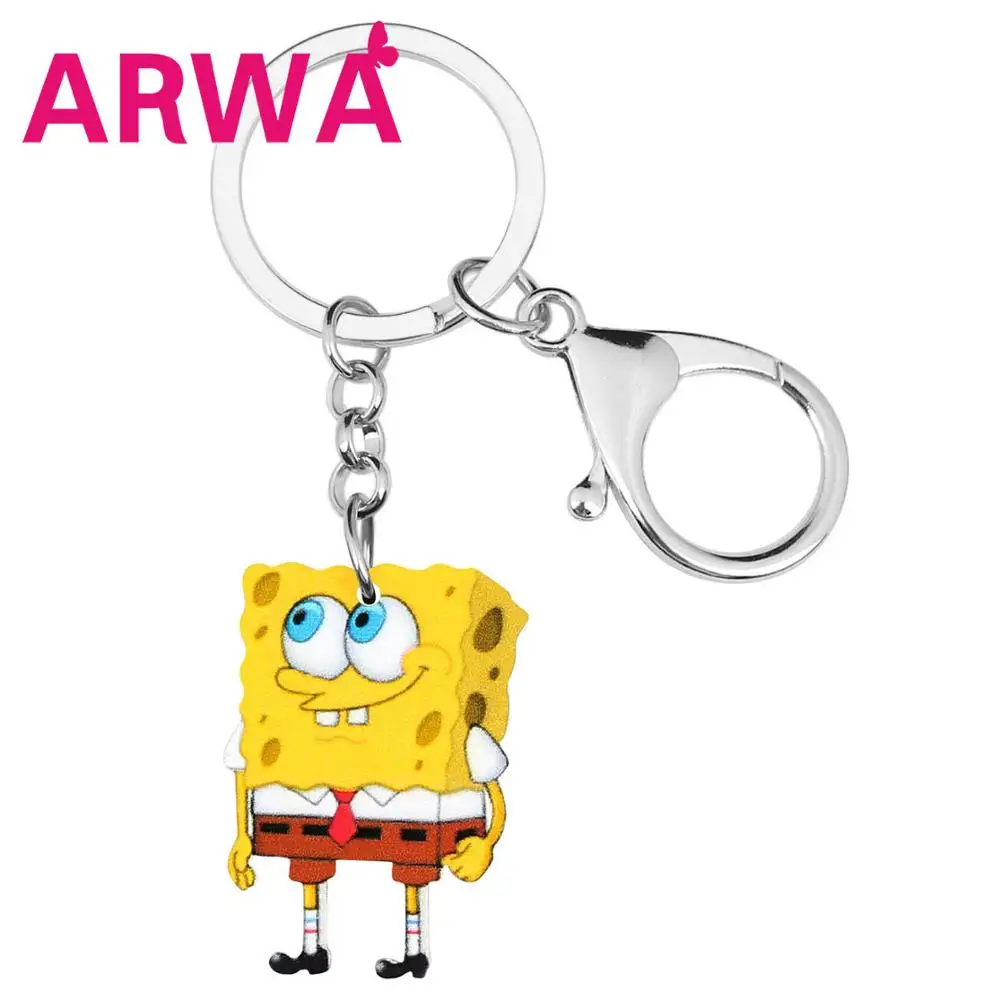 ARWA акриловый желтый красный галстук брелки для ключей большие глаза милый