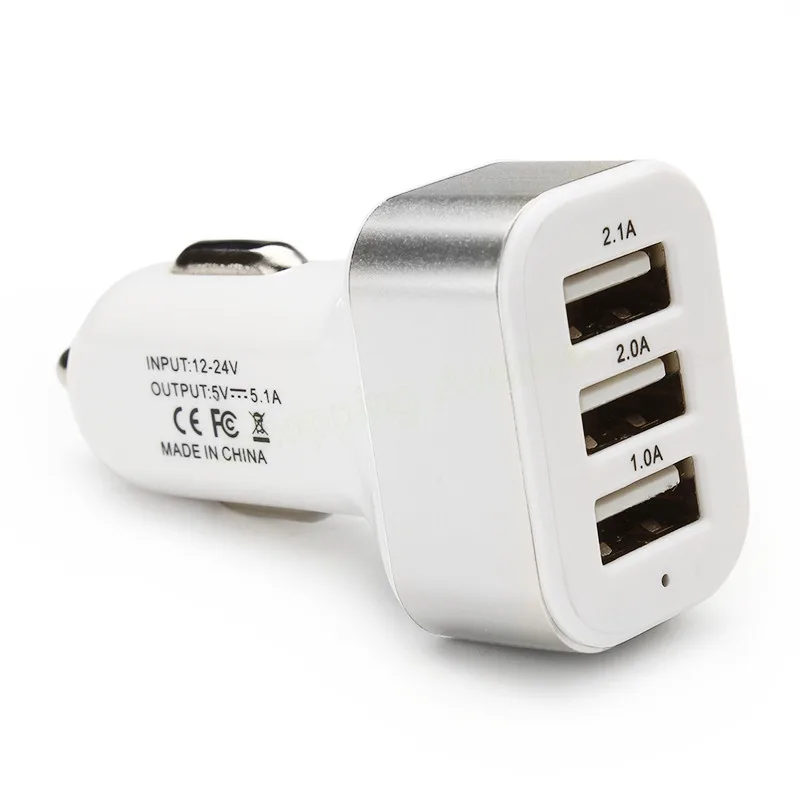 Triple Universal USB Car Charger 3 Port Car-charger Adapter Socket 2A 2.1A 1A Styling For Car-Styling | Автомобили и мотоциклы