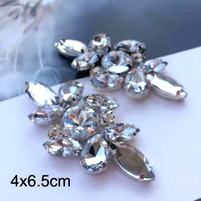 Acrylic Crystal Акриловые аксессуары для обуви, модные Кристаллы в форме цветов, свадебные стразы, аппликация для рукоделия, свадебное вечернее платье - Цвет: Acrylic Crystal