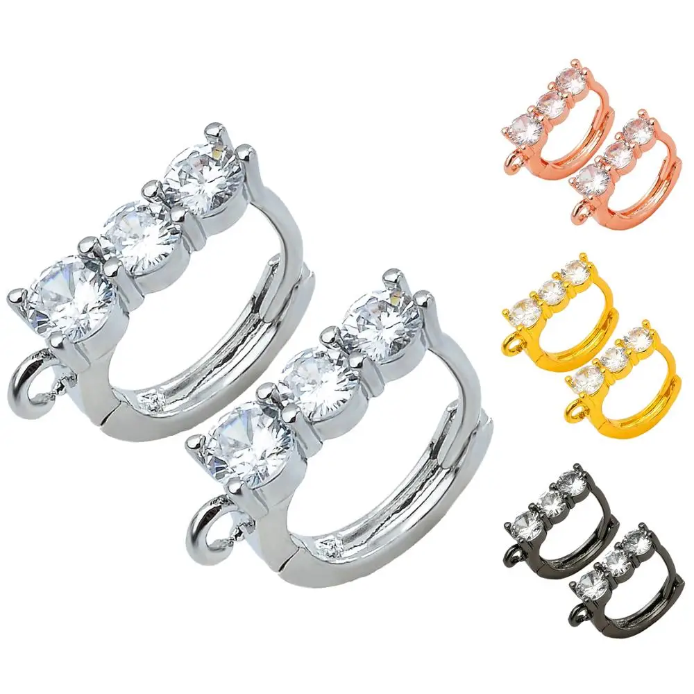 Peixin Новый латунный микро набор аксессуары для женских сережек ювелирных изделий