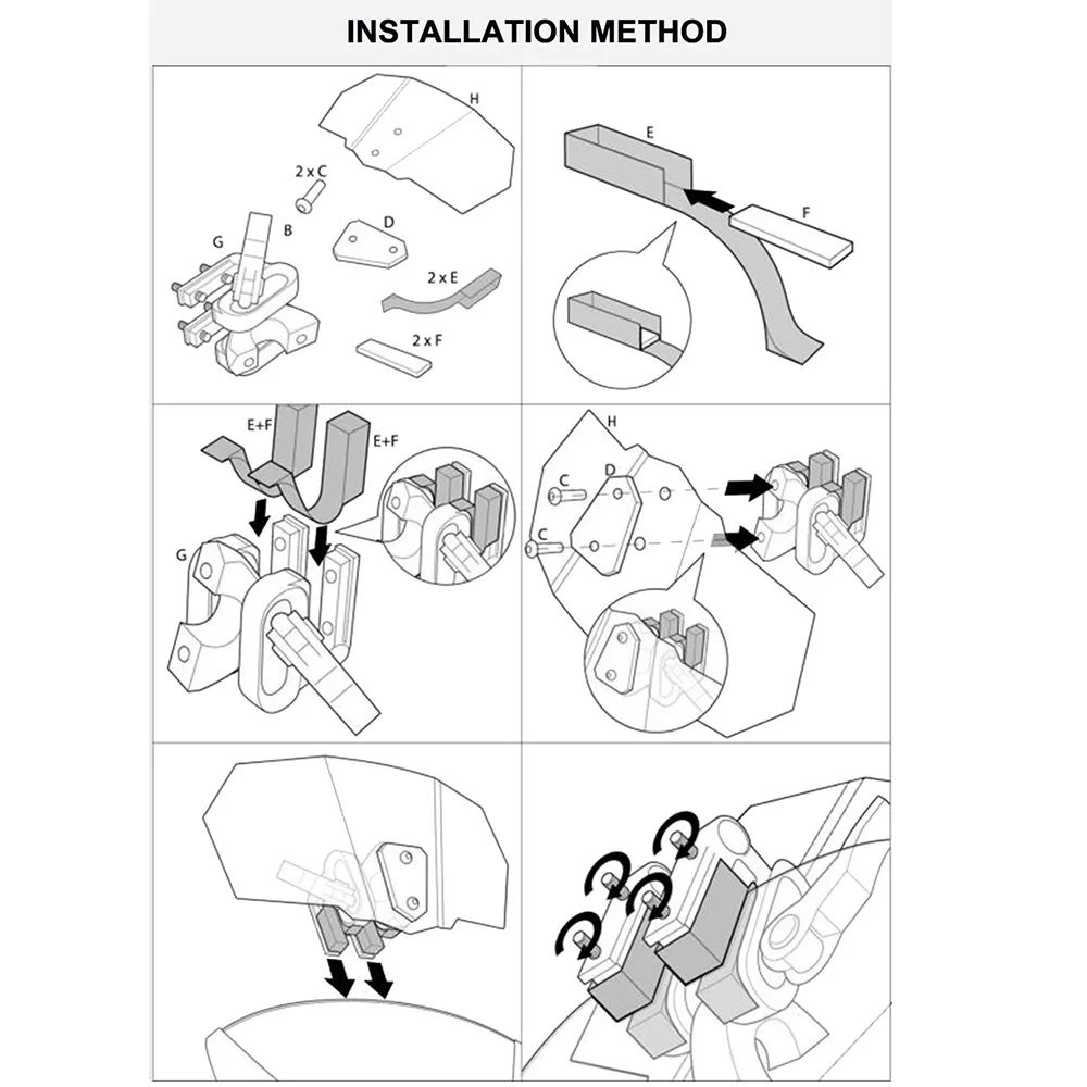 Универсальный мотоциклетный дефлектор сменный воздушный поток регулируемое