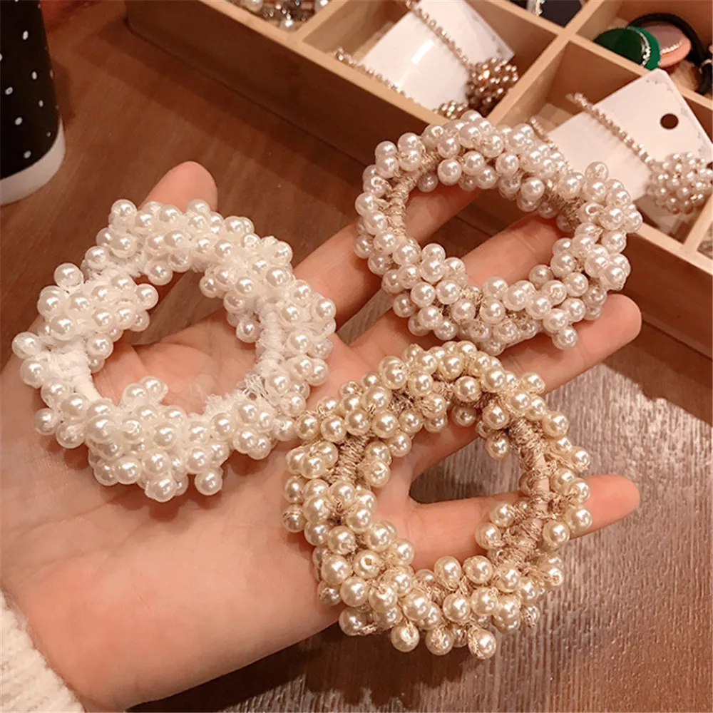 

pearl headband fashion hair accessories for women scrunchies pack bling band luxury hairband elastic headbands accessrios girl
