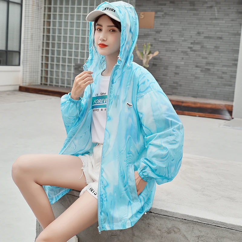 

women's summer lapel jacket Harajuku loose jacket Baseball Jacket fashion stitching Hoodie Sunscreen top women plus size jacket