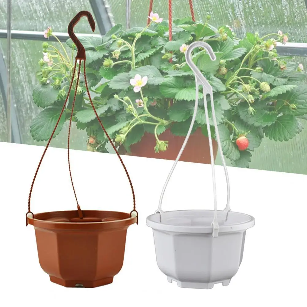 

Plastic Basket Hanging Planter Garden Flower Plant Pots for Indoor Outdoor Plants Succulent Hanging Planter Baskets with Hook