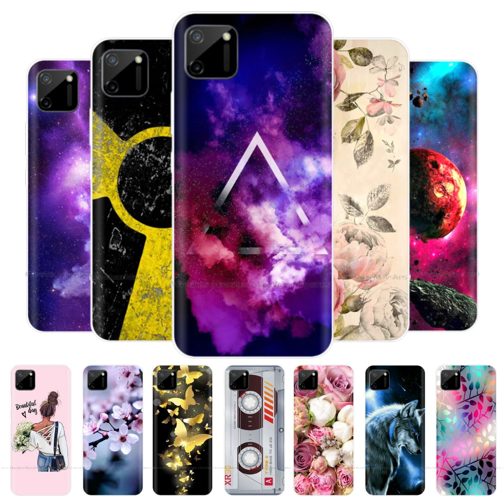 

for Realme C11 Case Soft Silicone Cute Cartoon TPU Cover Phone Case For OPPO Realme C11 RMX2185 Real me C 11 RealmeC11 Bumper