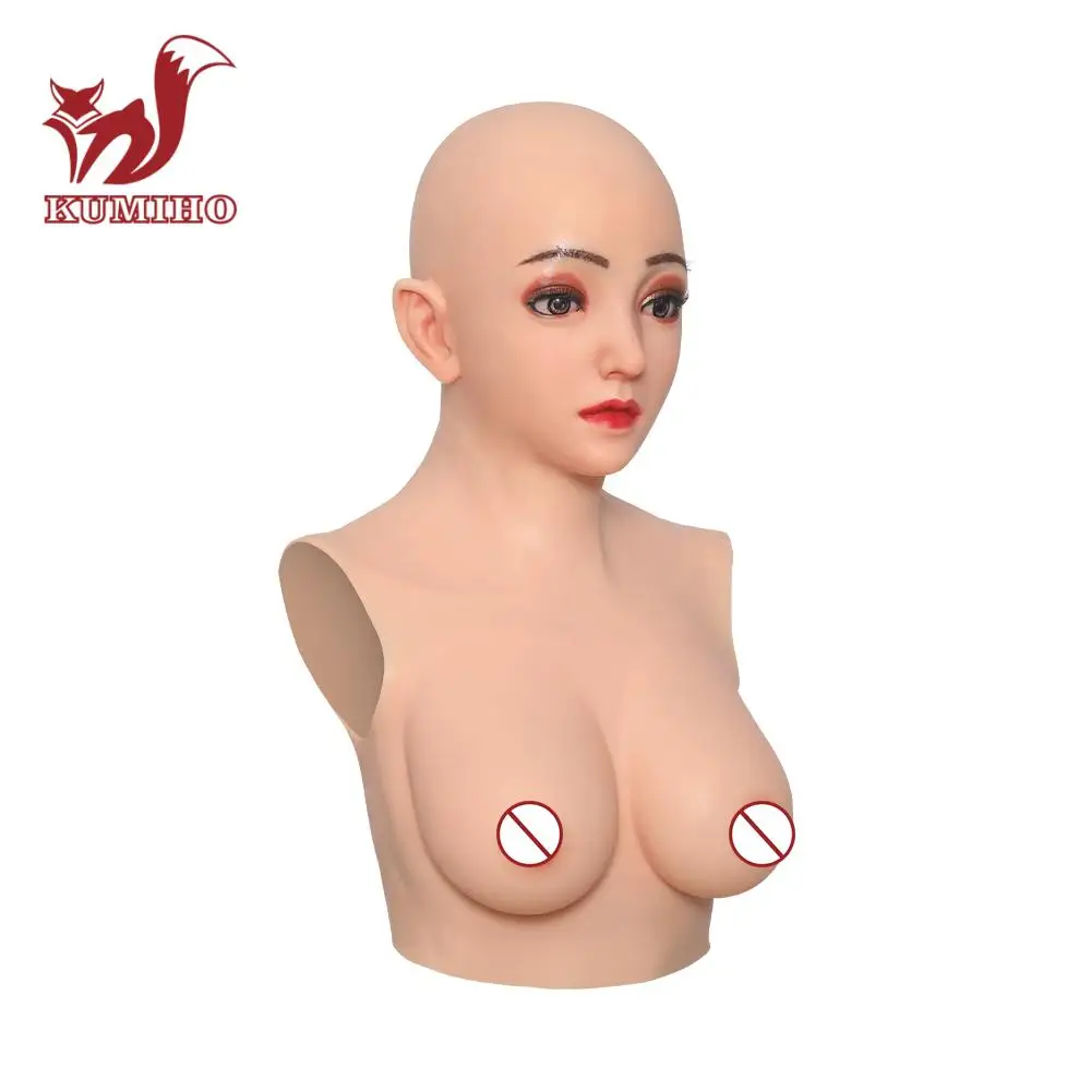Кумихо Азиатский девочка Эмили Стиль силикона формы груди поддельные сиськи E