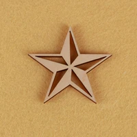five pointed star hollow art modeling mascot laser cut christmas decorations silhouette 25 pieces wooden shape 0495
