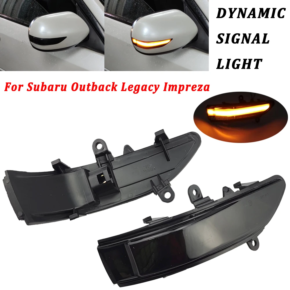 

2X светодиодный динамические указатели поворота для Subaru Forester Tribeca, боковой зеркальный указатель поворота для Subaru Outback Legacy 2008-2011