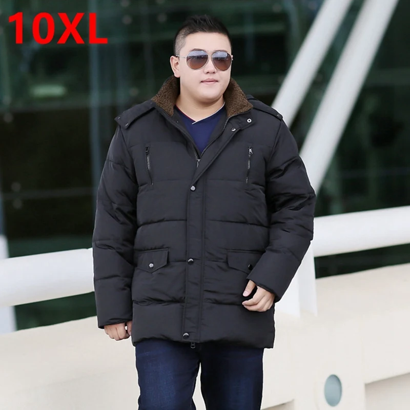 Новый зимний длинный пуховик XL с добавками удобрений 12XL 11XL большой размер черная