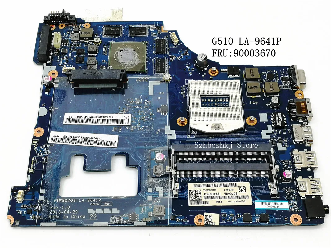 FRU: 90003670 VIWGQ/GS LA-9641P материнская плата для ноутбука LENOVO G510 ноутбук встроенный GPU HD 8750M 2GB полностью протестирован