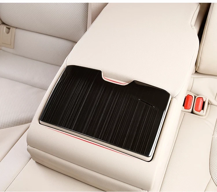 

Rear Row Armrest Box Cover Trim Sticker Decorative Panel For Toyota Camry 70 XV70 2018 2019 2020 Accessories decoration