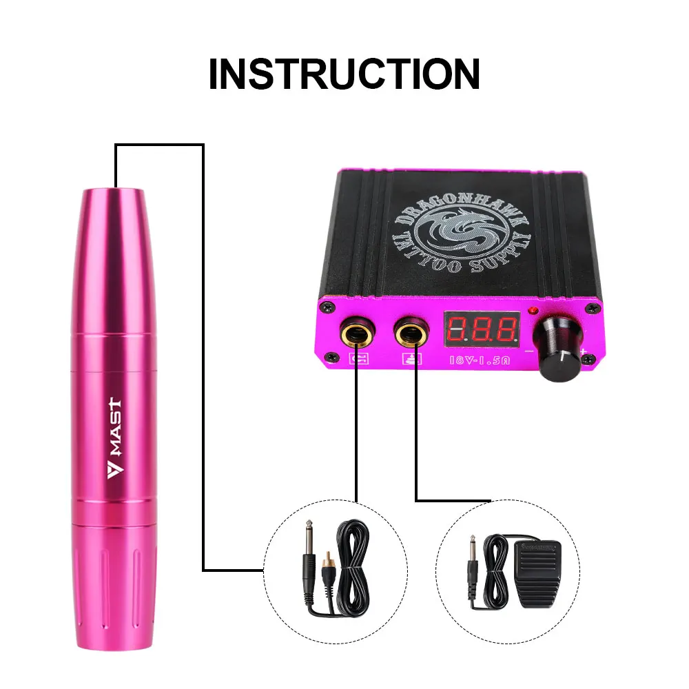 Dragonhawk мачта татуировки комплект полный набор с шейдером и лайнером машина ручка