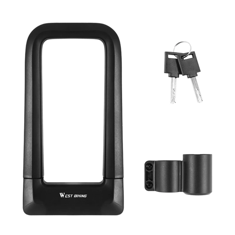 

Велосипедный Замок безопасности, с 2 ключами, Противоугонный, цинковый сплав, прочный велосипедный U-образный замок