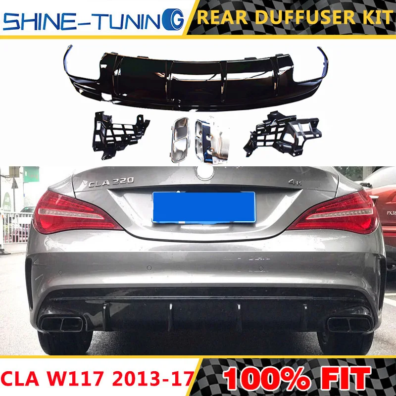 Комплект для корпуса CLA class W117 комплект с задним диффузором 2013 2017 наконечники