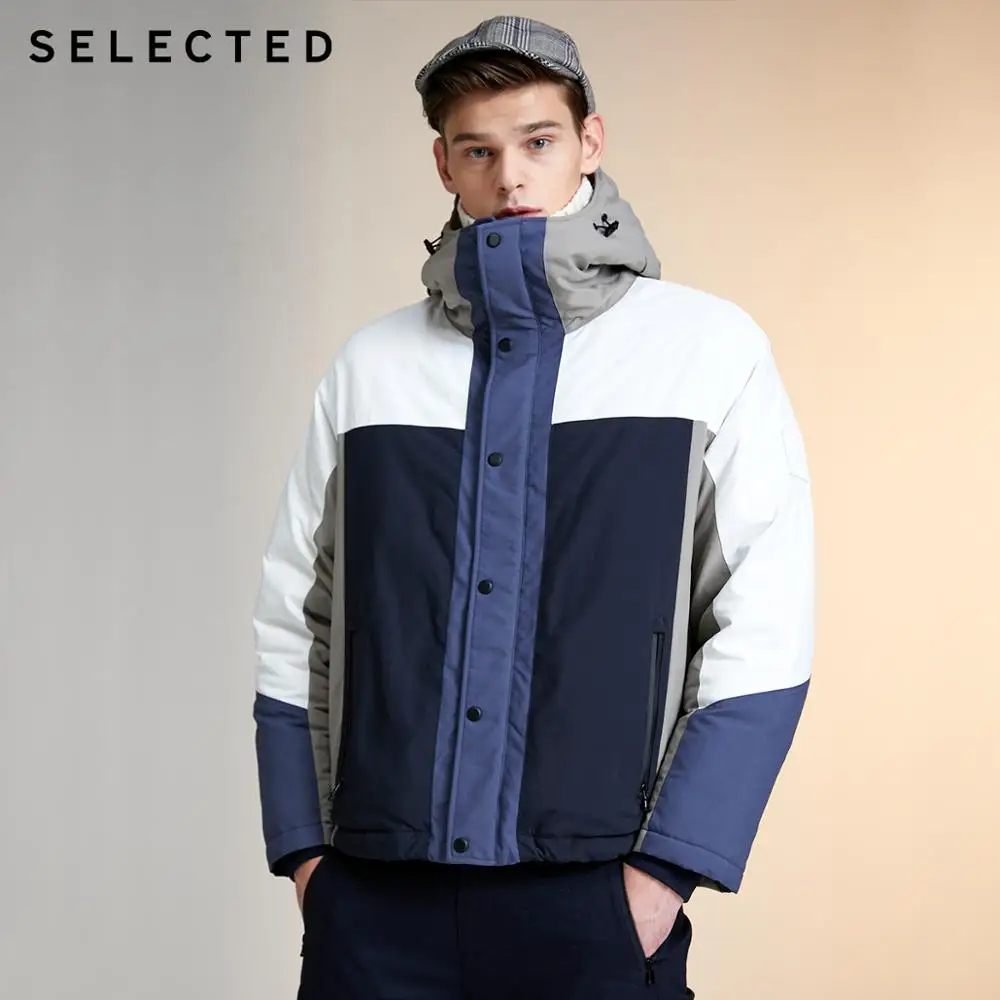 Мужской короткий зимний пуховик с соединением L | 419412562 Мужская одежда