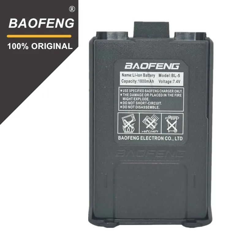 1800 мА/ч литий ионный аккумулятор Baofeng uv5r Батарея для РАДИОТЕЛЕФОНА Walkie Talkie “иди и