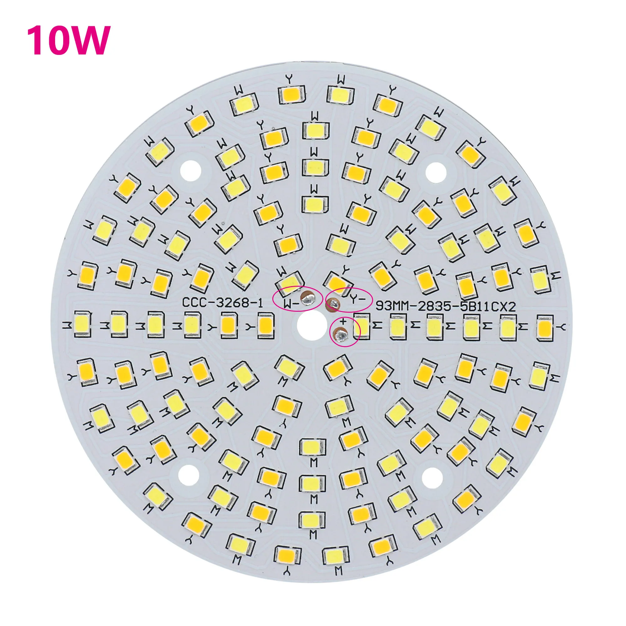 SMD2835 Two-color chip 10W 18W 24W 36W LED COB Lamp Beads 250mA Floodlight For Spotlight Panel light Convert color Round shape images - 6