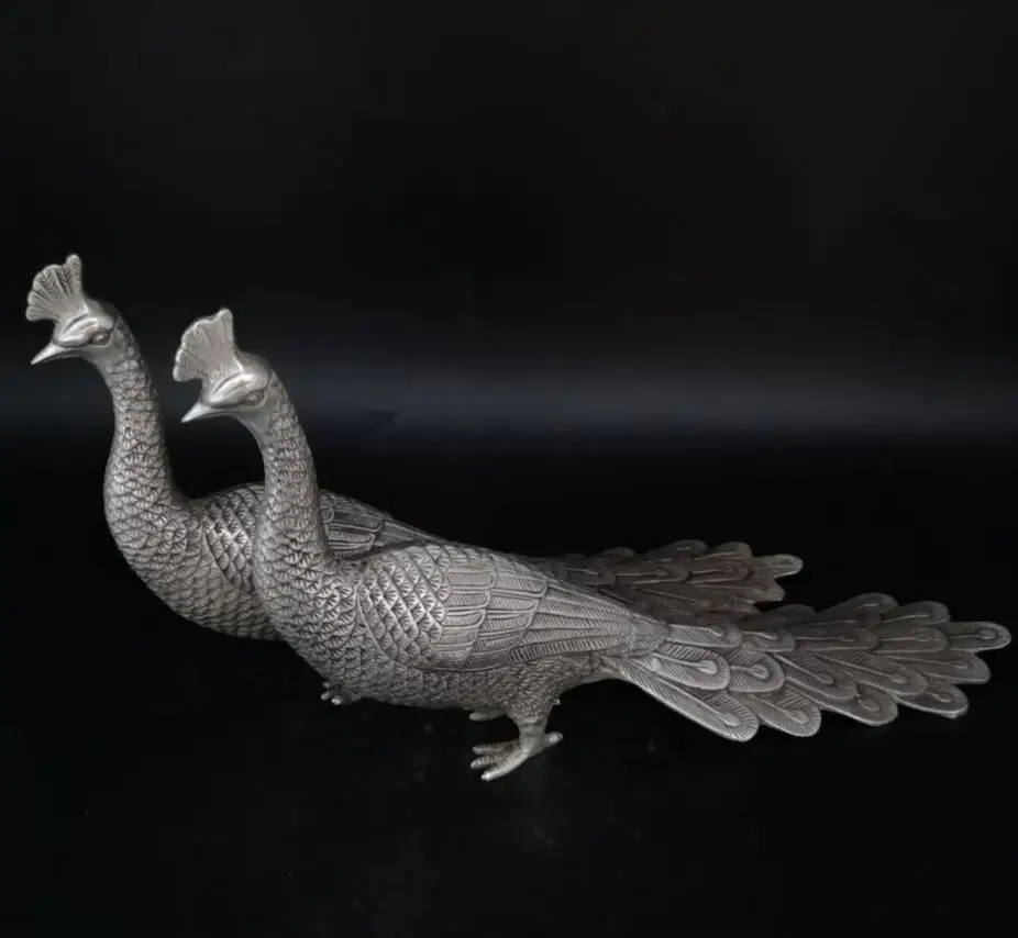 

Китай (материк) белый медный Павлин ремесел статуя пара