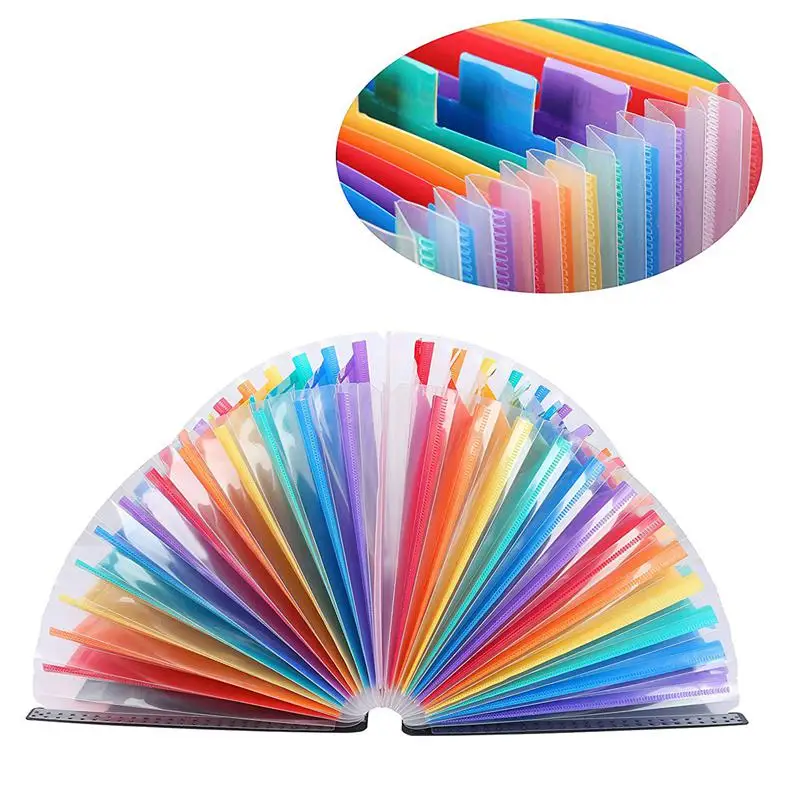 24 Pockets Expanding File Folder Large Space Design A4 Filing Folders Box Business Home Office Document Accordion Stor | Электроника