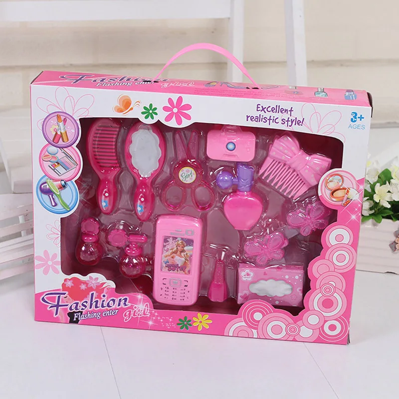 Девушки красота играть дом ювелирные изделия макияж игрушки набор мода