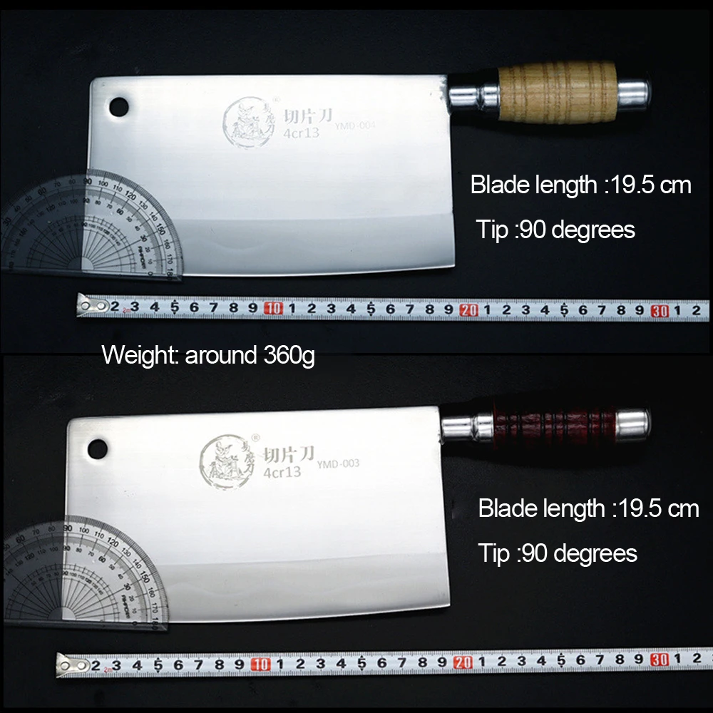 

Chinese Forged Slicing Butcher Knife Handmade Kitchen Tool Chef Wide Butcher Knife Razor Sharp Meat Fish Vege Non-slip Handle