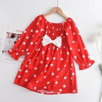 1 3 6 years long sleeve dress for kids girls dot autum baby birthday clothes spring children clothing party princess dresses