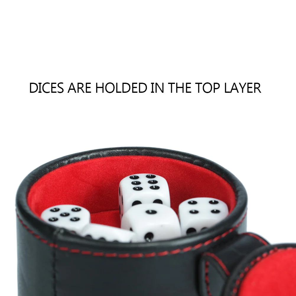 

1 Set Leather Dice Cup Professional Dice Container Dice Storage Cup With Lids