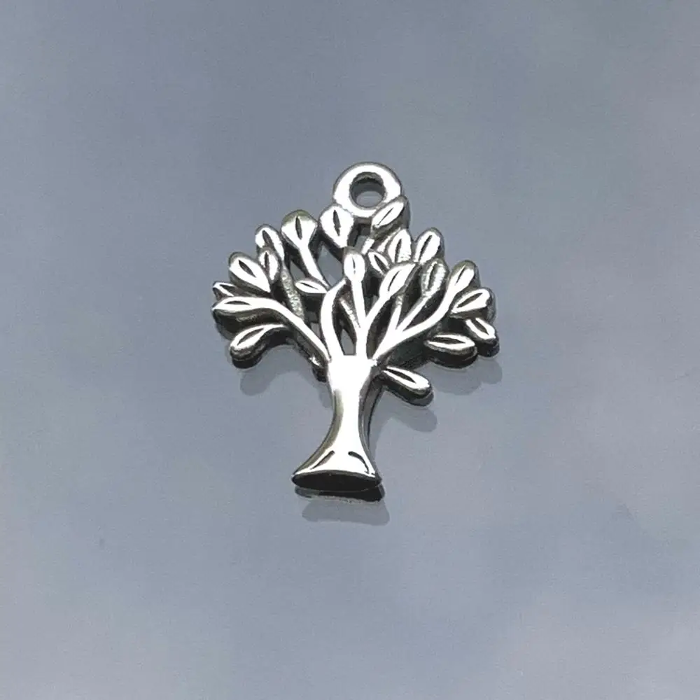 Очаровательные Подвески Life Tree 1 шт. маленькие подвески из нержавеющей стали