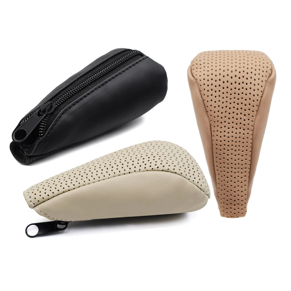 

Universal Anti-Slip Car Gear Handle Gloves Leather Case With Zpper Car Decoration Modified Auto Parts Comfortable Driving Grip