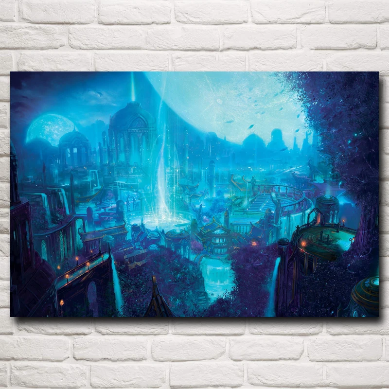 Foocome World of WoW Blood Elf портретный дисплей Chenbo игра постеры и принты украшение дома