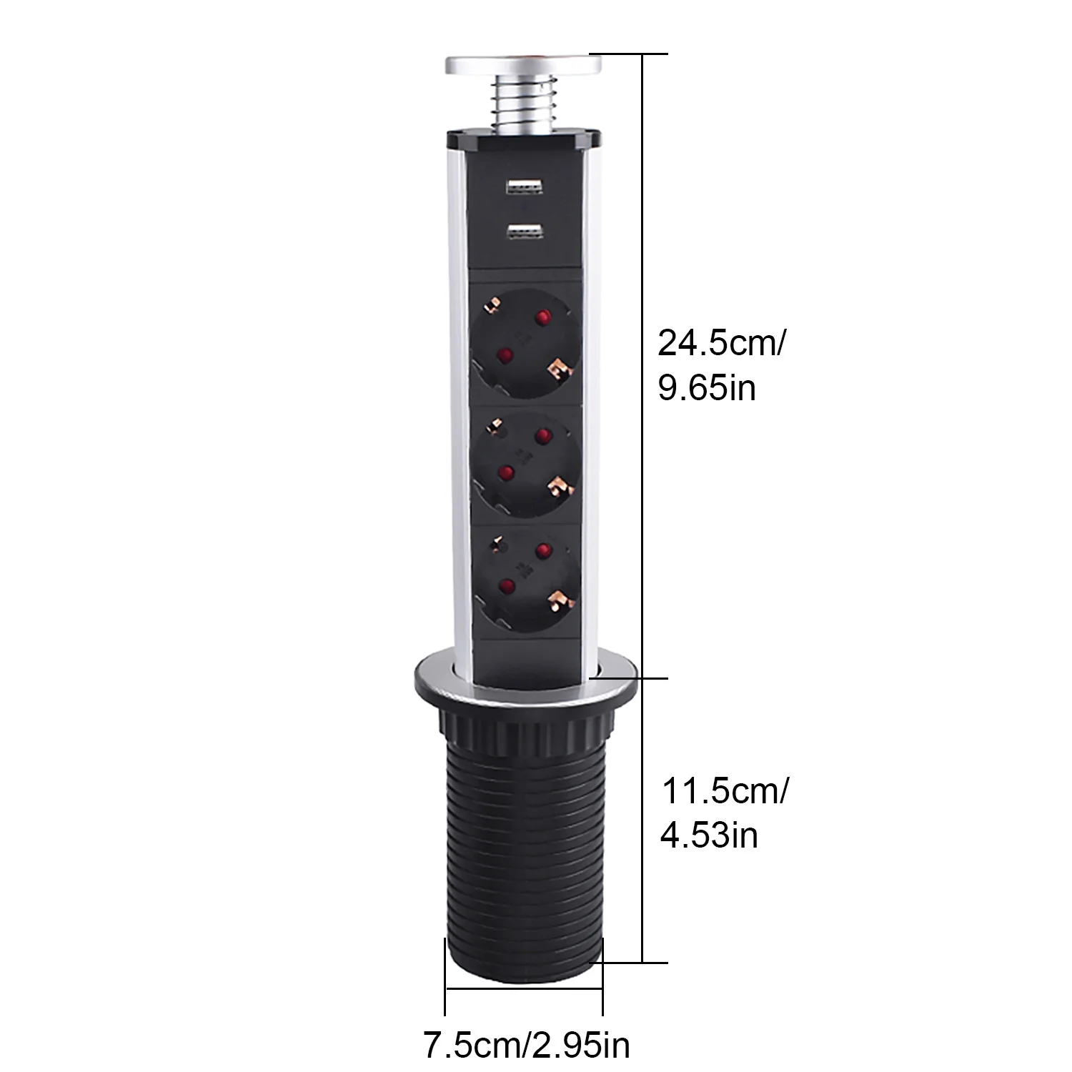 Выдвижная Скрытая электрическая розетка Besegad для кухни офиса конференц-зала