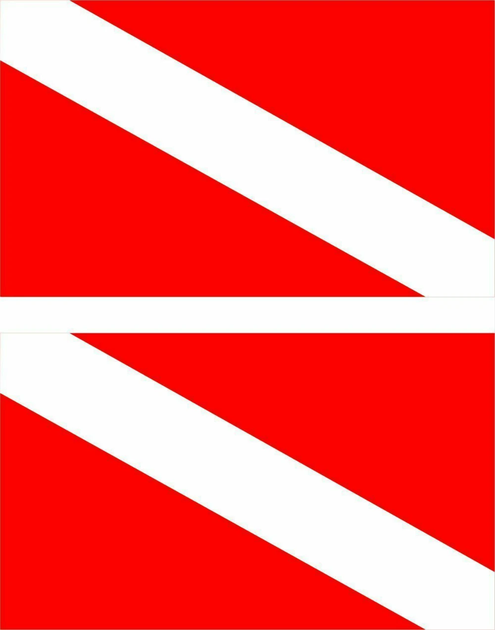 

Set 2x sticker decal vinyl car bike bumber diving dive scuba flag
