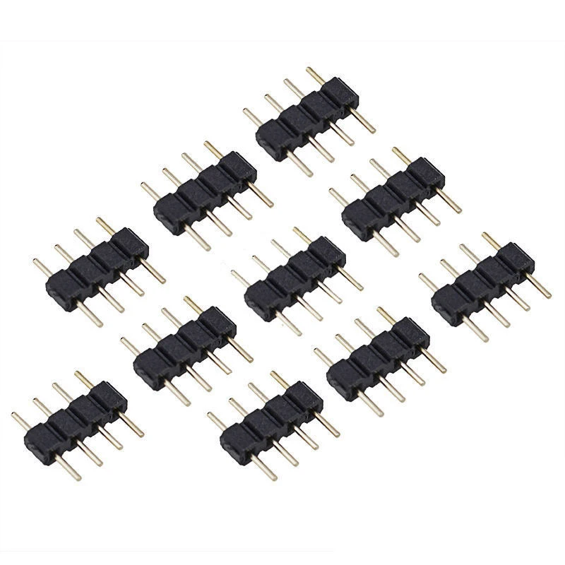 10 шт./лот светодиодный разъем адаптера 4Pin иглы мужской Тип двойной цвет в