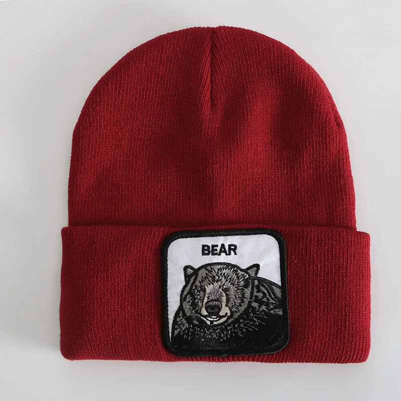 Вышивка шапочка с животными Кепка в стиле унисекс для женщин и мужчин эластичная