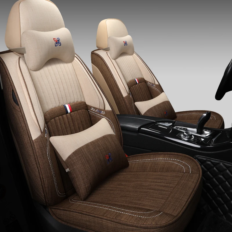Чехлы на автомобильные сиденья из льняного волокна с полным покрытием чехлы для