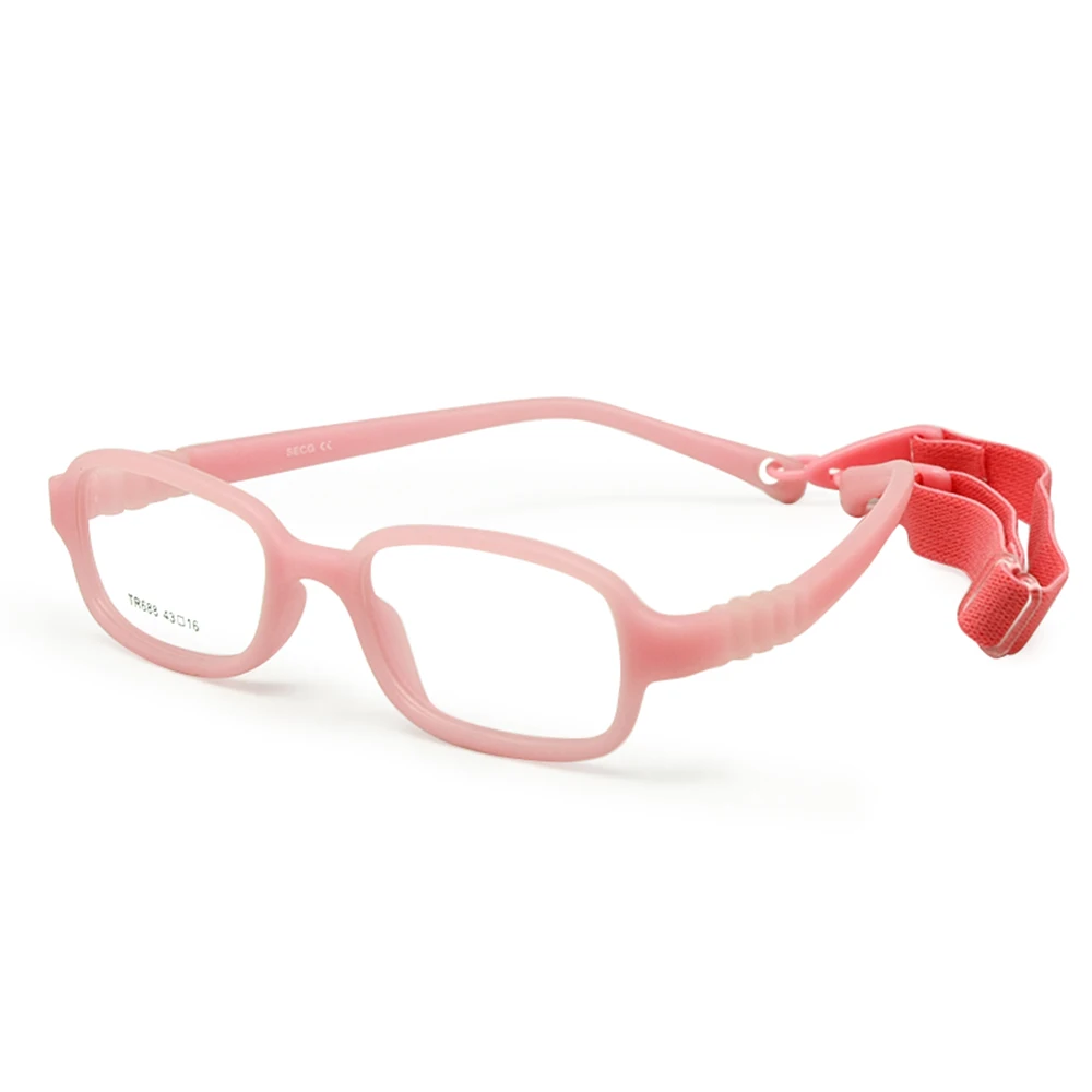 Boy Glasses Frame with Strap Size 43/16 One-piece No Screw Safe Optical Children Bendable Girls Flexible Eyeglasses | Аксессуары для