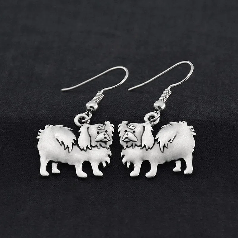 Винтажные висячие серьги Pekingese длинные Эффектные для женщин бижутерия 2021 в