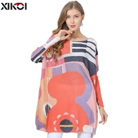 xikoi winter pink wool sweater for women knitted pullovers oversized long clothes fashion patchwork loose jumper pull femme new