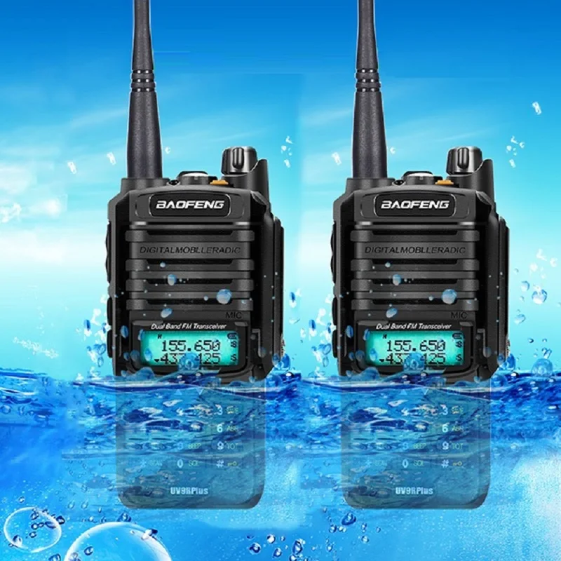 2pcs 10w radio 2 шт 5-25 км 10 Вт Baofeng UV-9R плюс обновленная версия cb радио comunicador Водонепроницаемая рация baofeng uv 9r плюс рация - Цвет: 2pcs 10w radio