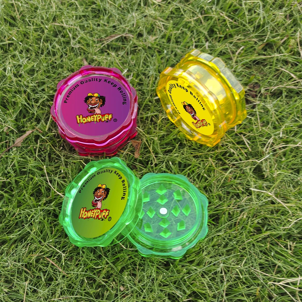 HONEYPUFF Премиум в виде восьмиугольника с Пластик табака травы точильщика 50 мм 2 Слои