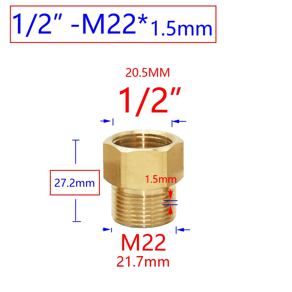 Медь 3/8 &quot1/2" M22 M18 M14 разъем с внутренней резьбой чистящая машина муфта для