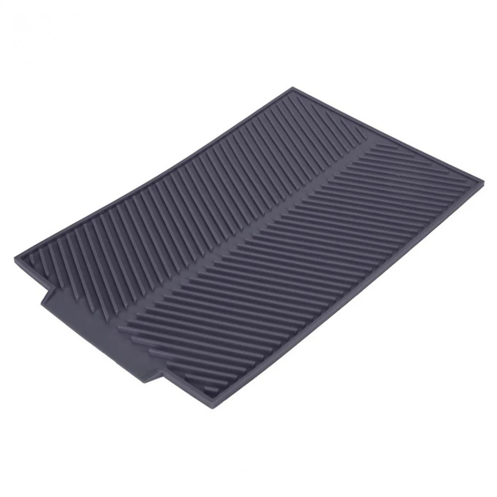 Practical Heat Resistant Kitchen Drying Mat Silicone Table Tray Durable Sink Non Slip Rectangle Dish Drainer Organizer Tableware | Дом и сад
