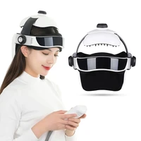 air pressure head massager wireless infrared heating helmet pressure acupuncture vibration relieve fatigue music massage health