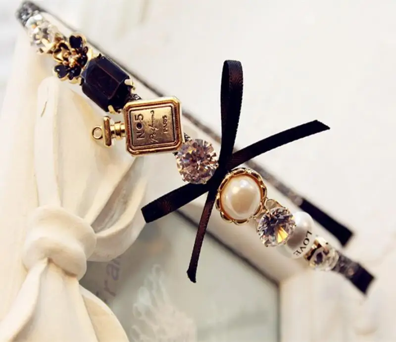 Новинка цветные стразы цветок обруч для волос ободок женщин девушек аксессуары