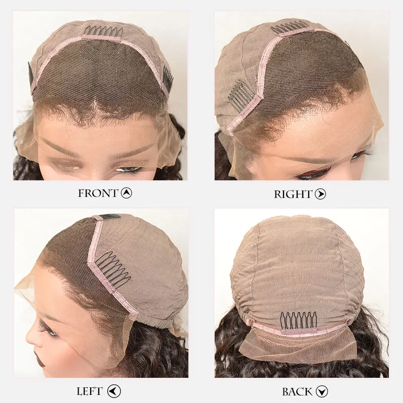 Swinging Forest Wigs for Black Women Kinky Curly Wig 13x4 Lace Front Human Hair With Baby 180% Remy | Шиньоны и парики