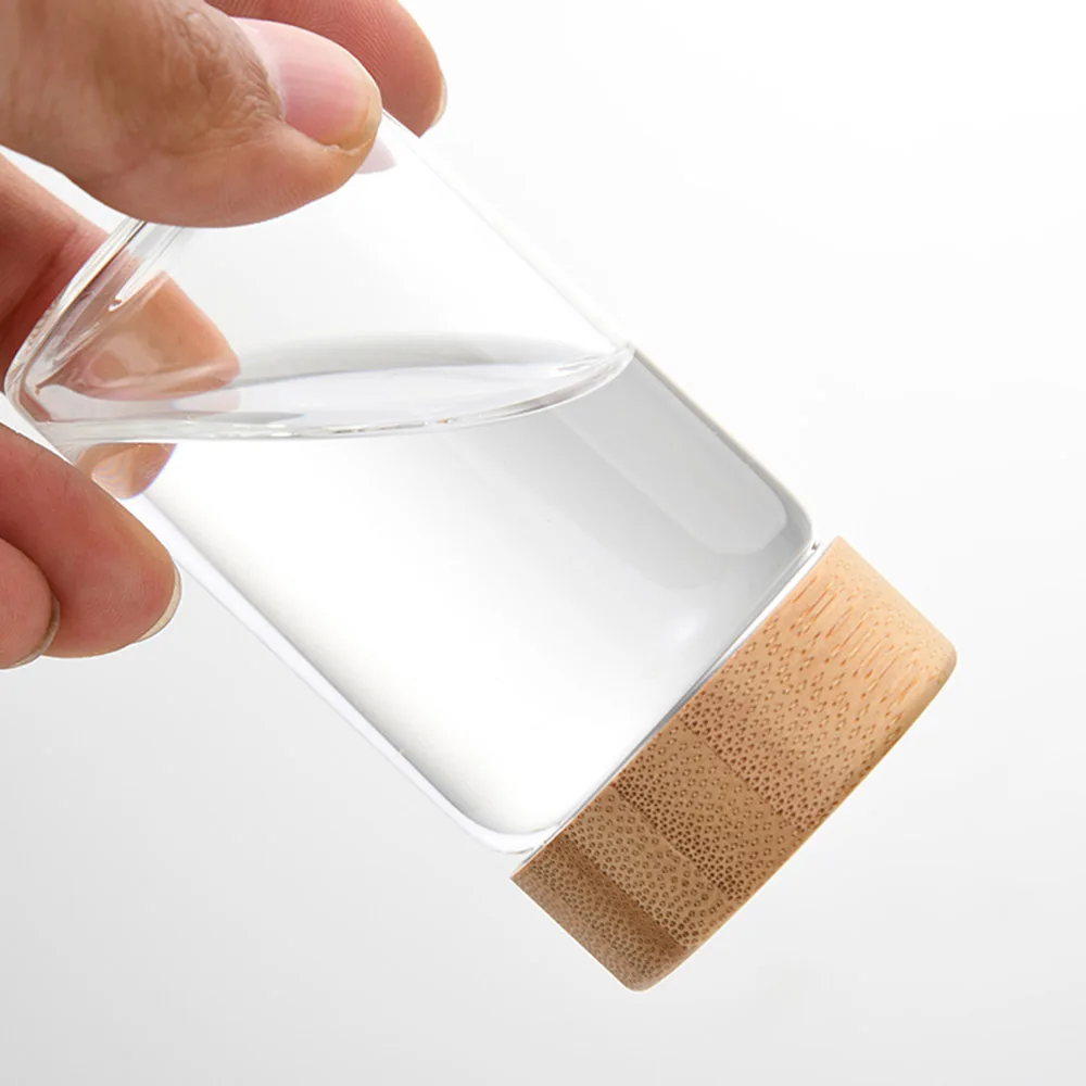 Прозрачный контейнер с ароматом Бамбуковая крышка стеклянная банка для хранения