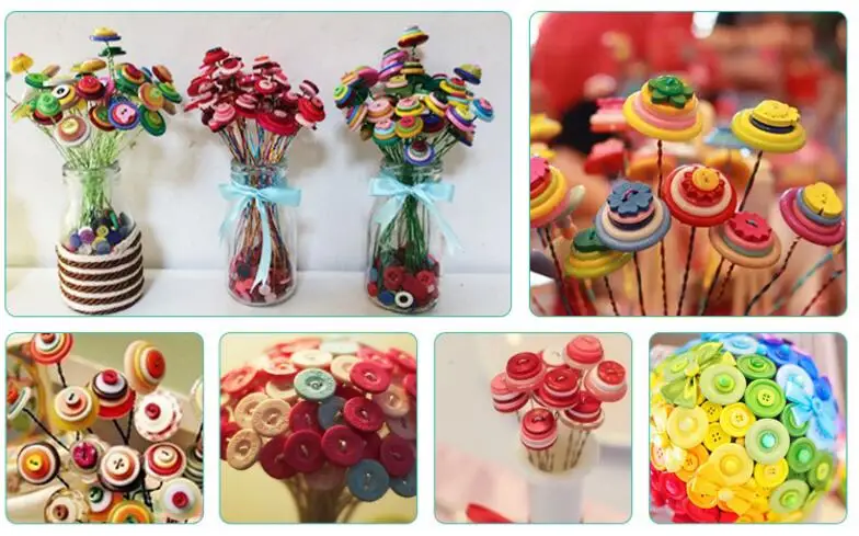 Круглые пуговицы карамельных цветов швейные инструменты декоративные для