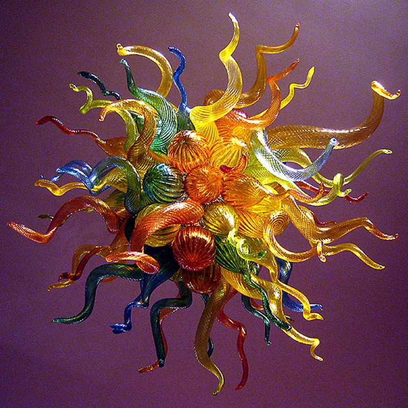 

Hotel Vintage Lamp Hand Blown Glass Chandelier Chihuly Style Chain Lighting 60 or 70 CM