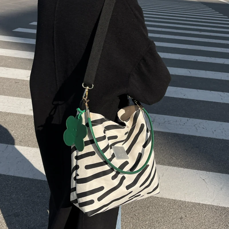 

Canvas shoulder tote bag for women 2021 luxury designer handbag purses handle bag fashion student baguette Shopping bag