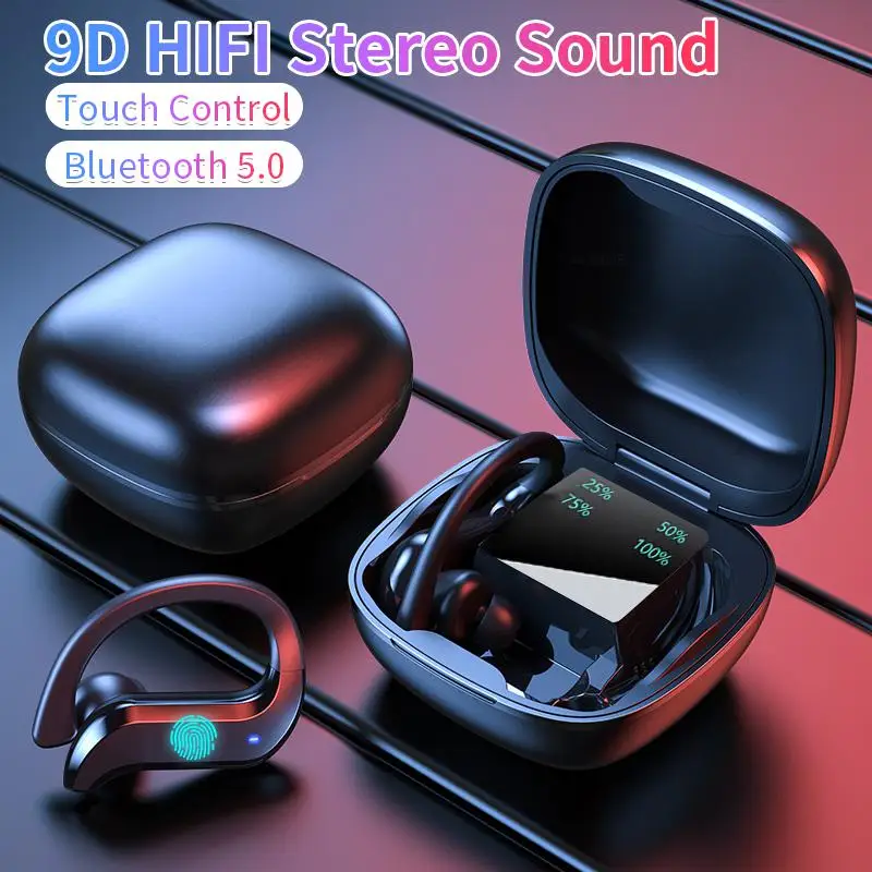 

TWS Wireless Headphones Bluetooth 5.0 Earphones 9D HiFi Stereo Gaming Sports Waterproof Noise Reduction Headsets With Microphone
